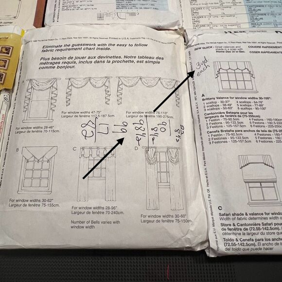 Home Dec Sewing Patterns Window Treatments Multi Styles Lot Of 11 New And Used - Picture 11 of 11